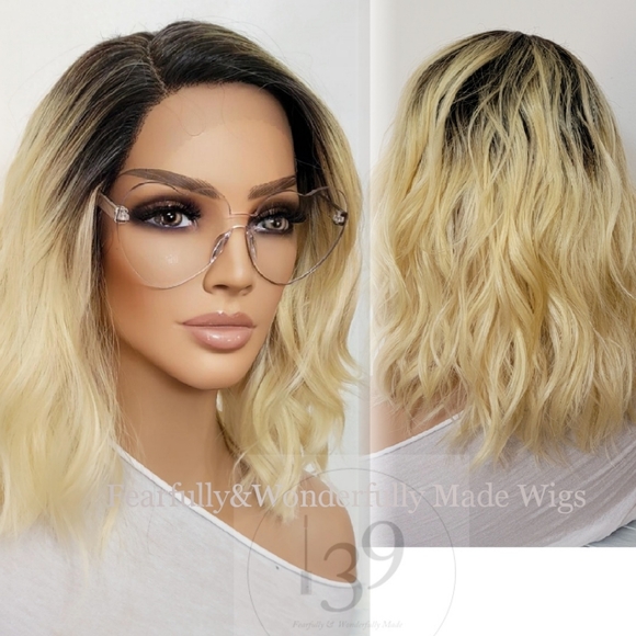 Water wave lace front wig with side part - Picture 1 of 2
